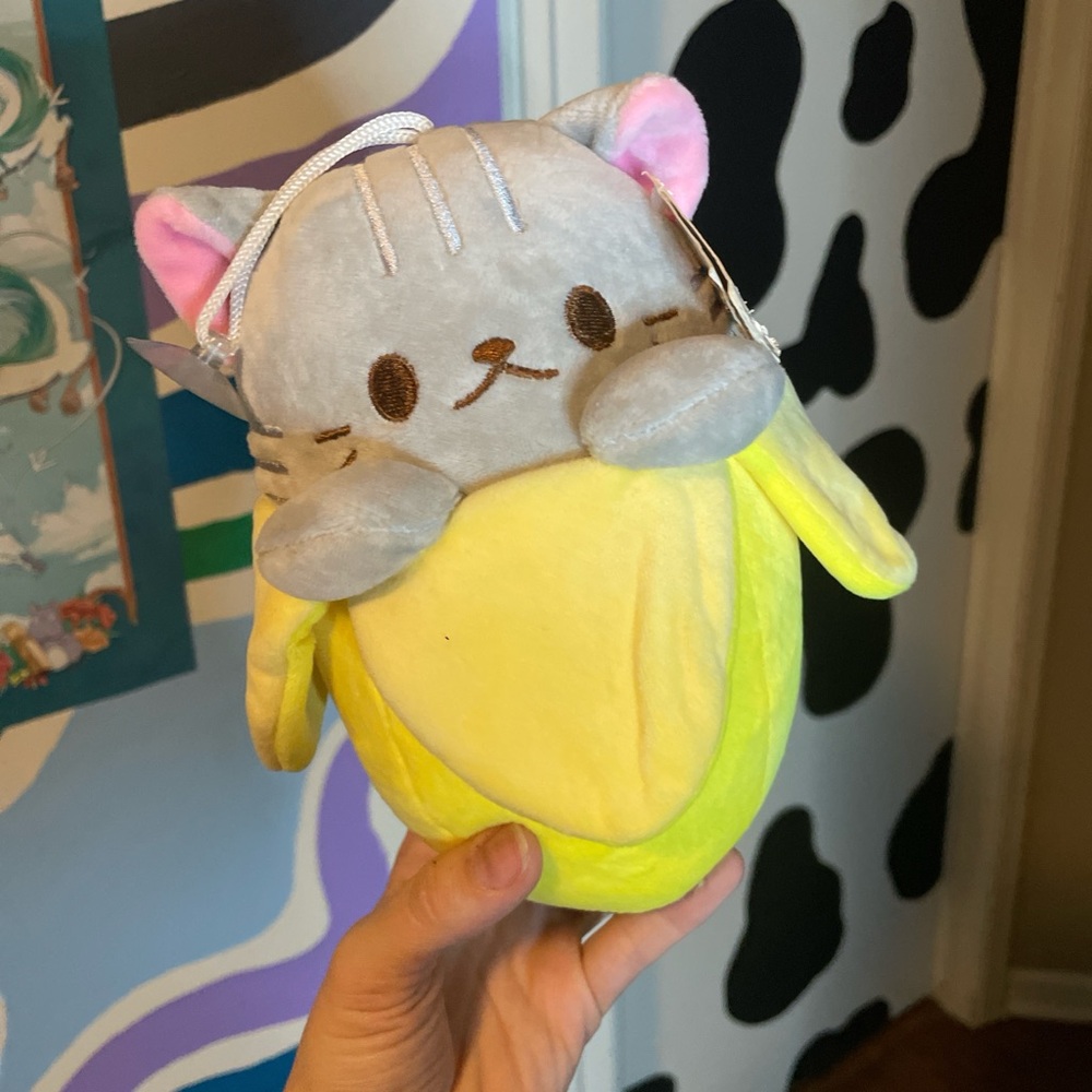 Bananya Plush ~ Grey Cat